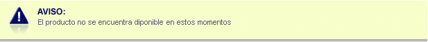 El producto no se encuentra disponible en estos momentos